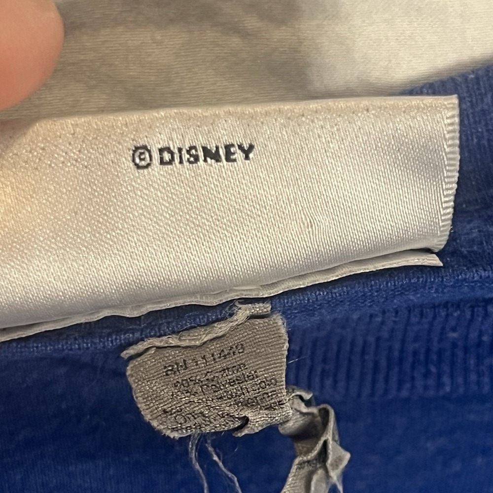 Disney Parks Mens‎ T Shirt Large Mickie Mouse Logo Cotton Heather Blue - Picture 4 of 5